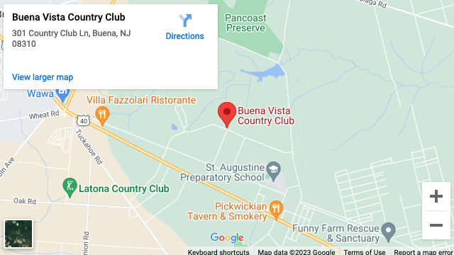 Embedded Static Image of Google Map for directions to Ocean Acres Country Club